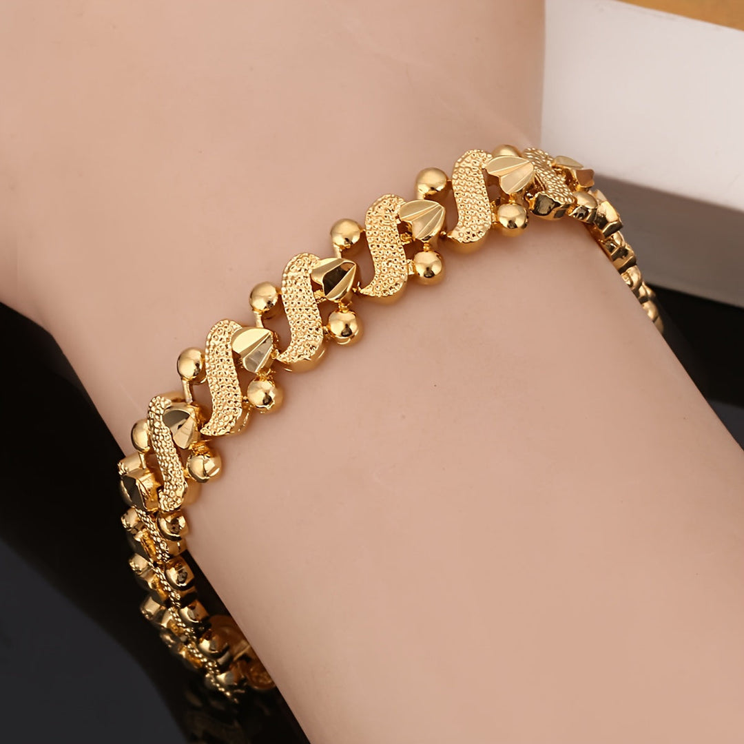 Bracelet vague orné lys | Or