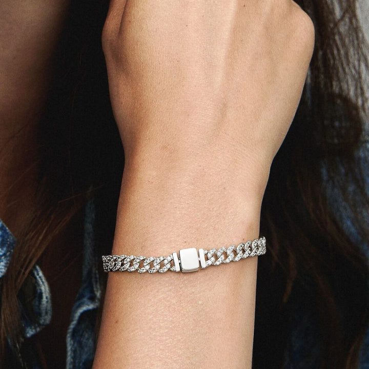 Bracelet cubain large | Or