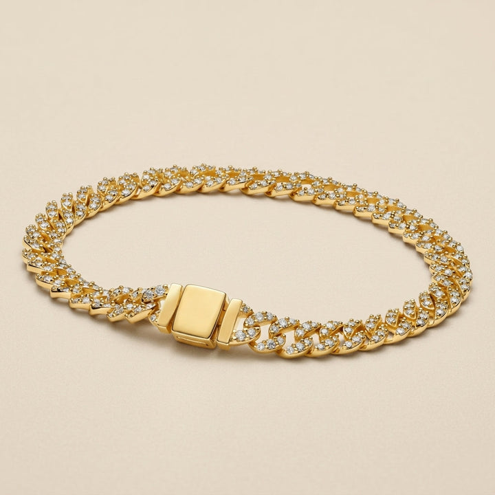 Bracelet cubain large | Or