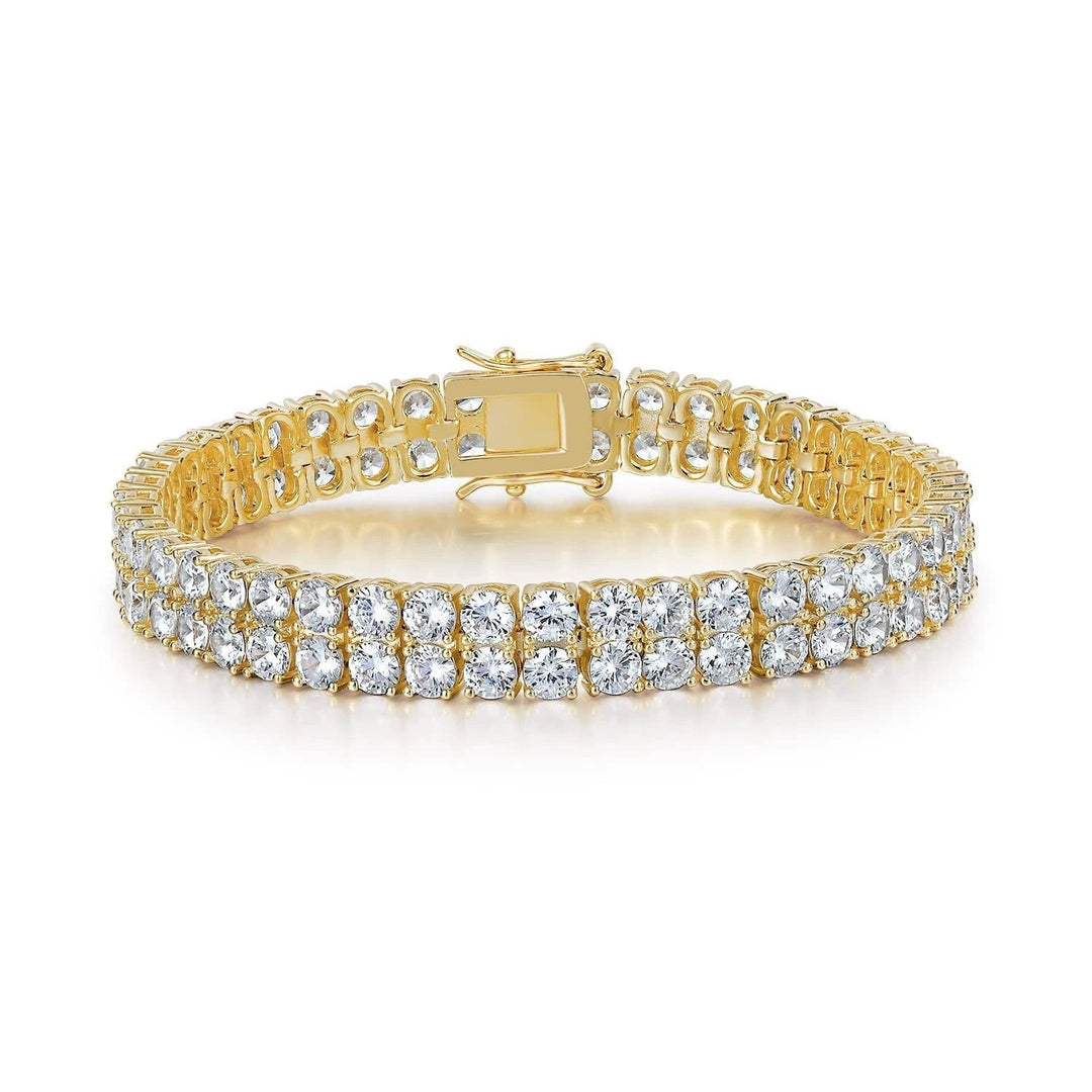 Bracelet de tennis à double rangée | Or