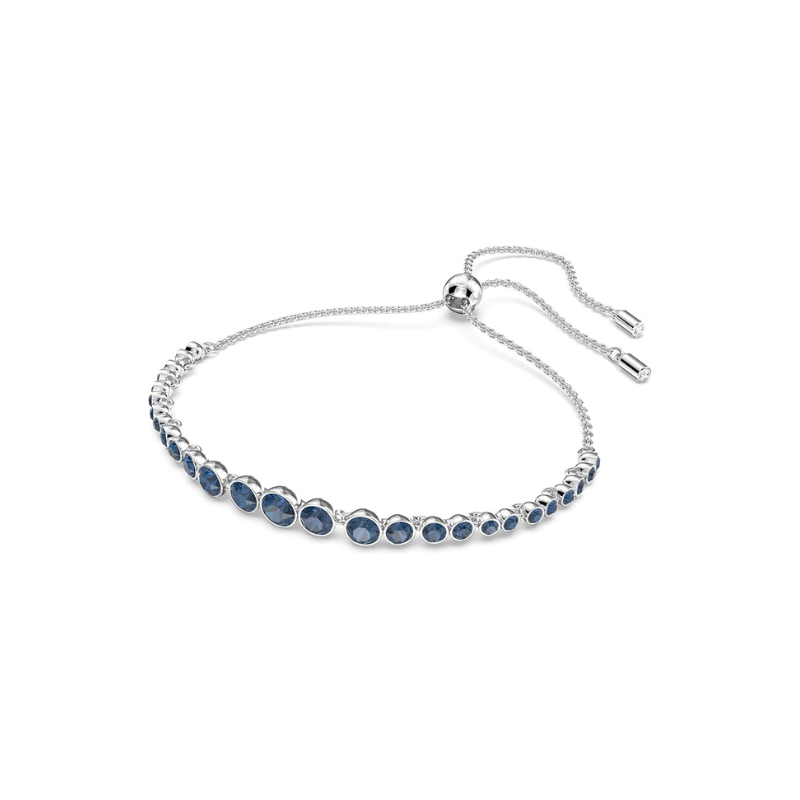 Bracelet de tennis en saphir Taillé rond | Or blanc