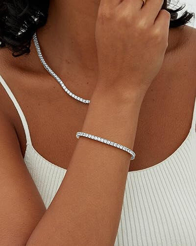 Bracelet de tennis | Or blanc