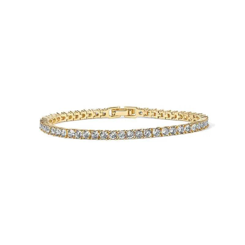 Bracelet de tennis fascinant avec des cristaux | Or