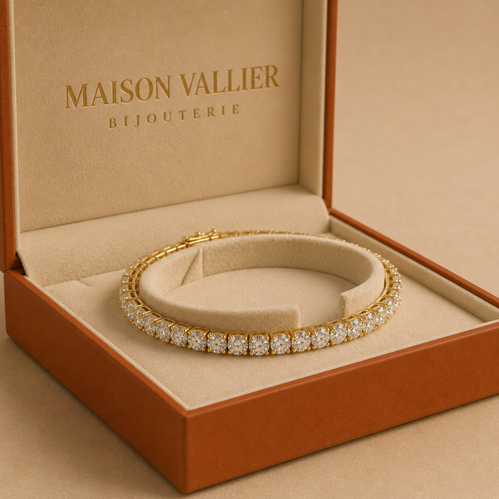 Bracelet de tennis fascinant avec des cristaux | Or