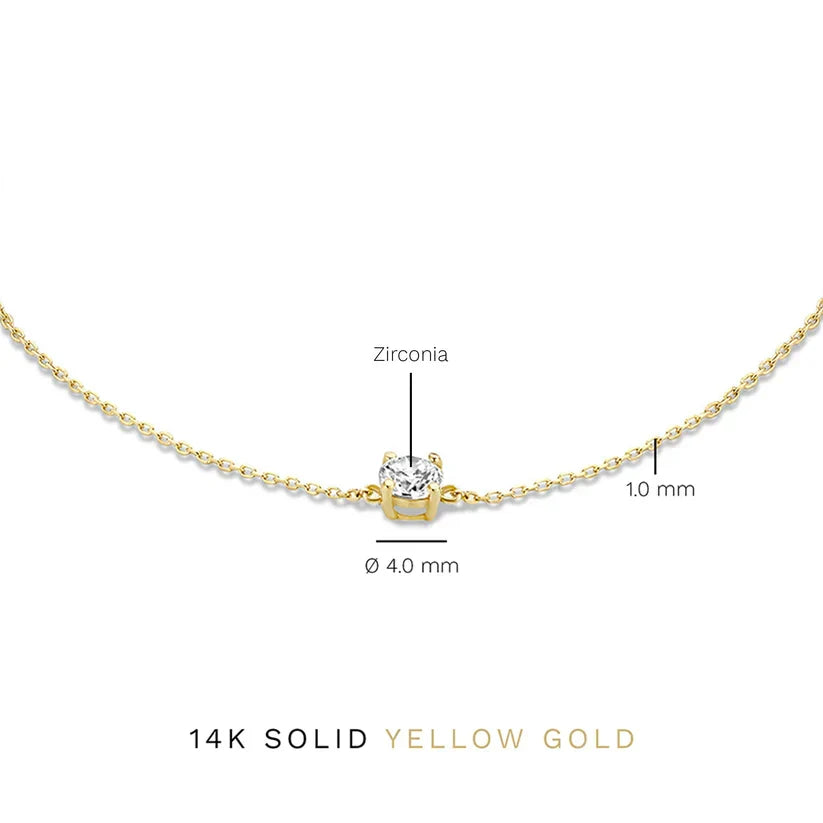 Bracelet en pierre moissanite Cléa | Or