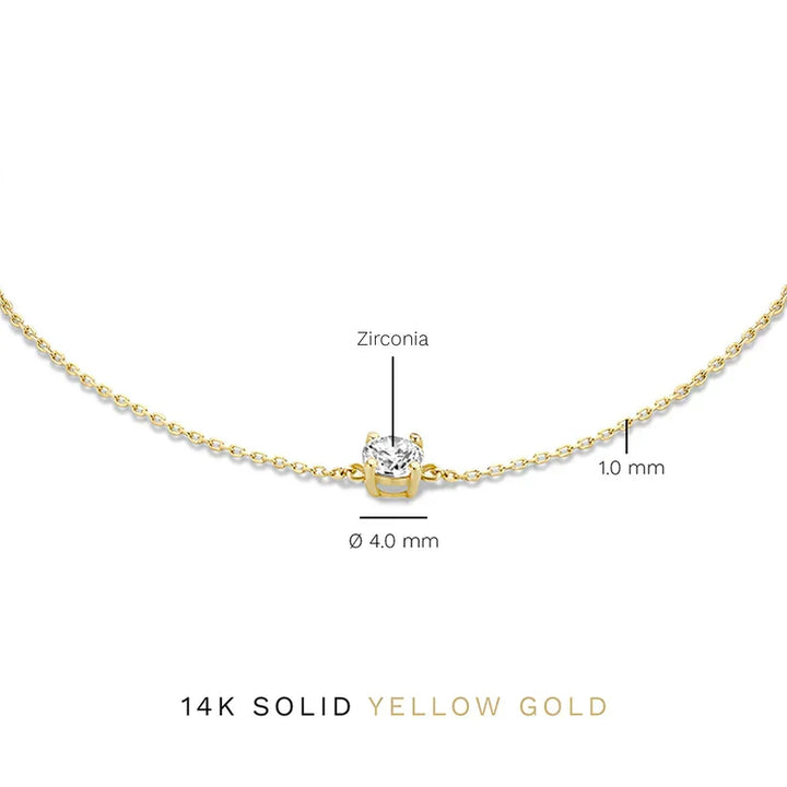 Bracelet en pierre moissanite Cléa | Or
