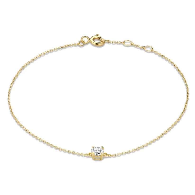 Bracelet en pierre moissanite Cléa | Or