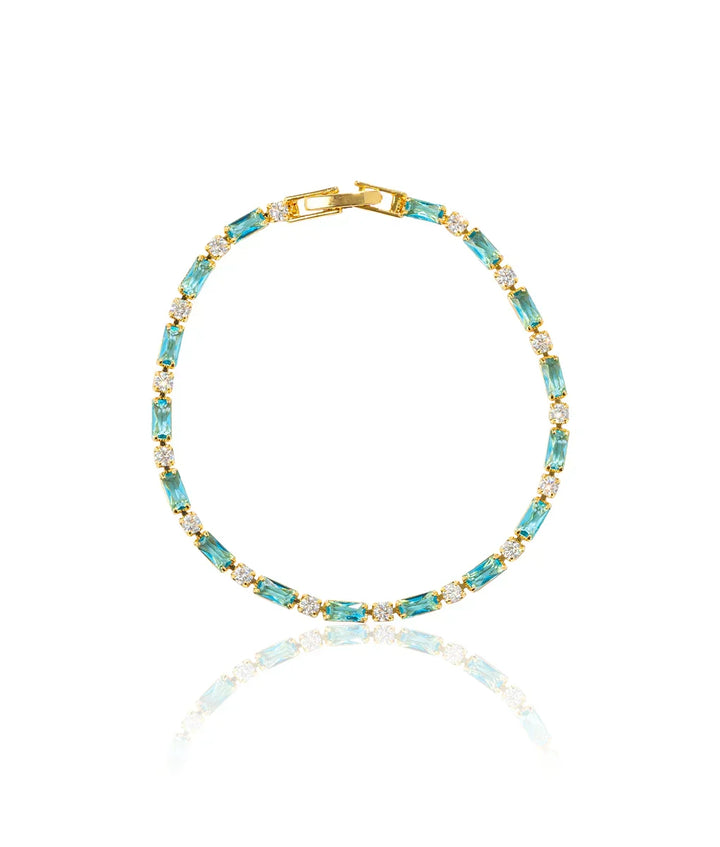 Bracelet en pierre turquoise naturelle | Or
