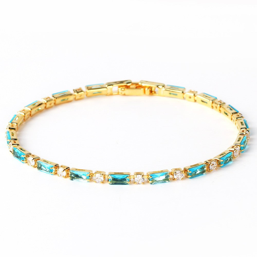 Bracelet en pierre turquoise naturelle | Or