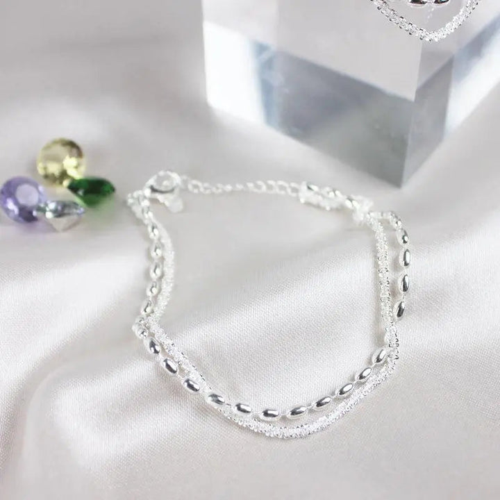 Bracelet avec zirconium | Argent