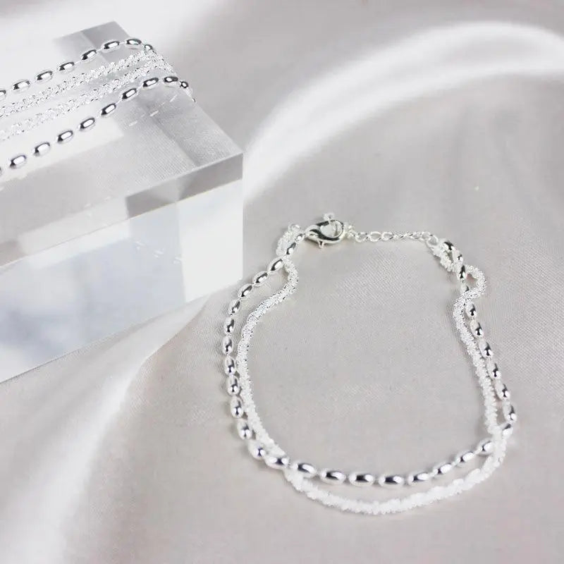 Bracelet avec zirconium | Argent