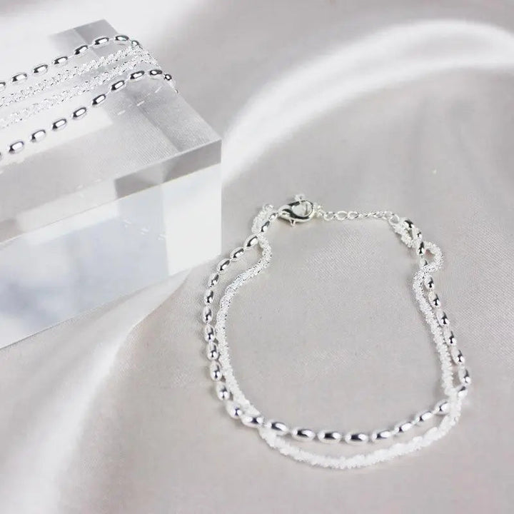Bracelet avec zirconium | Argent