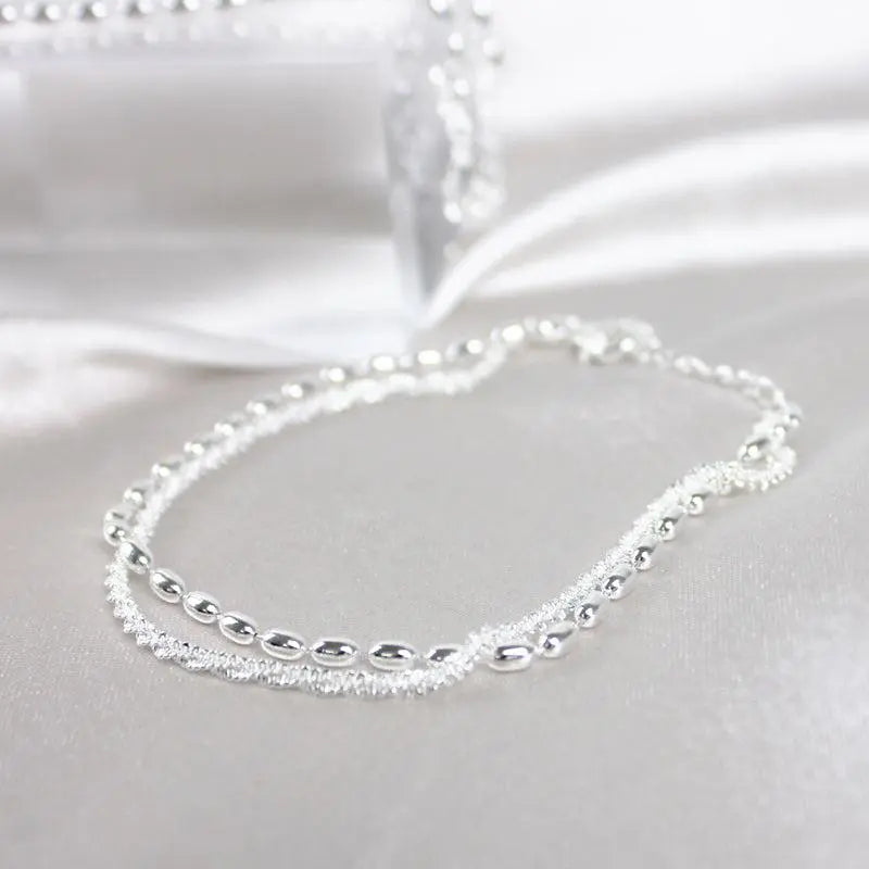 Bracelet avec zirconium | Argent