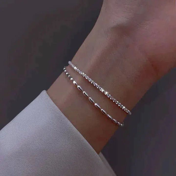 Bracelet avec zirconium | Argent