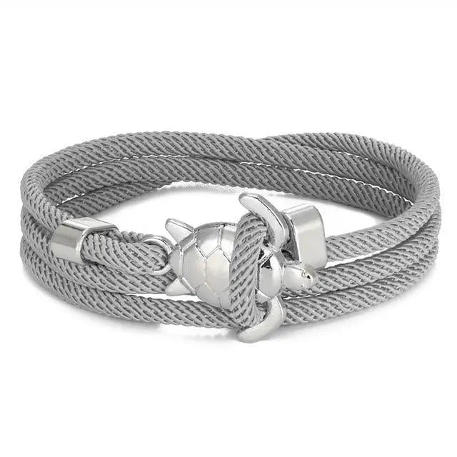 Bracelet fait main avec tortue de mer | Or