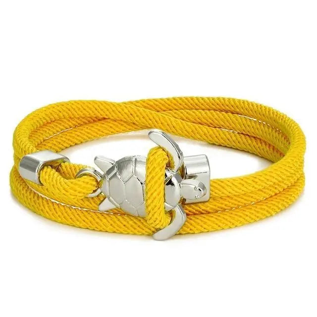 Bracelet fait main avec tortue de mer | Or