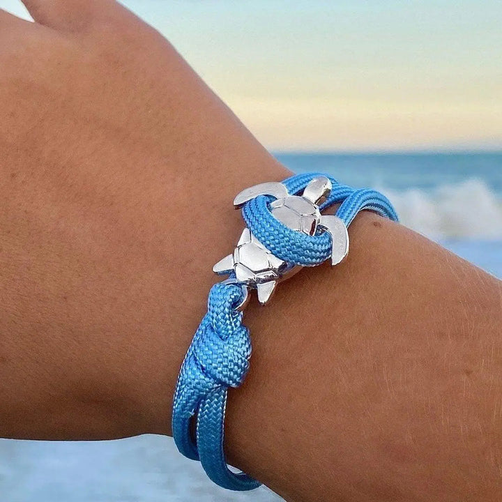 Bracelet fait main avec tortue de mer | Or