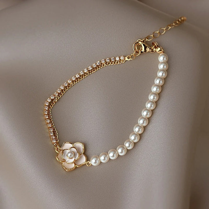Bracelet victorien avec fleurs, marguerites et or | Or