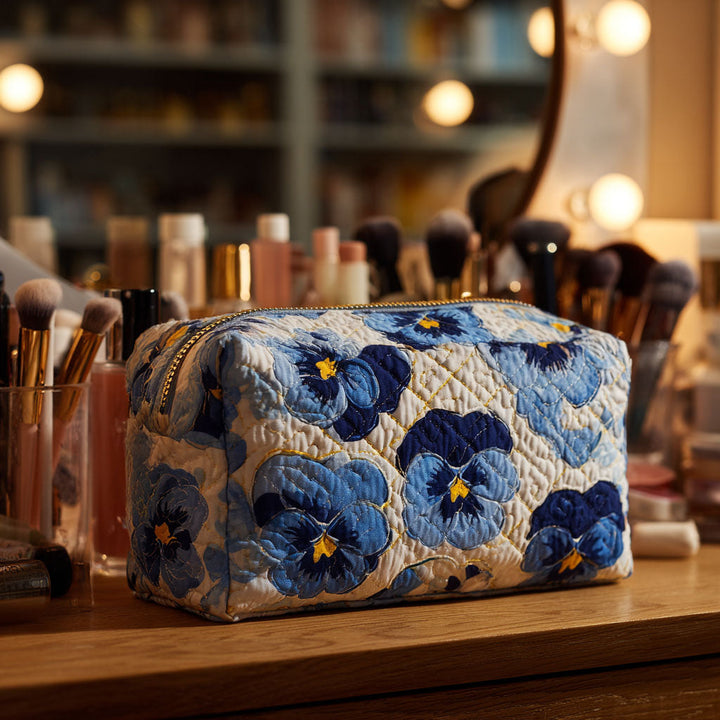 Cheyenne - Quilted Toiletry Bag - Violets