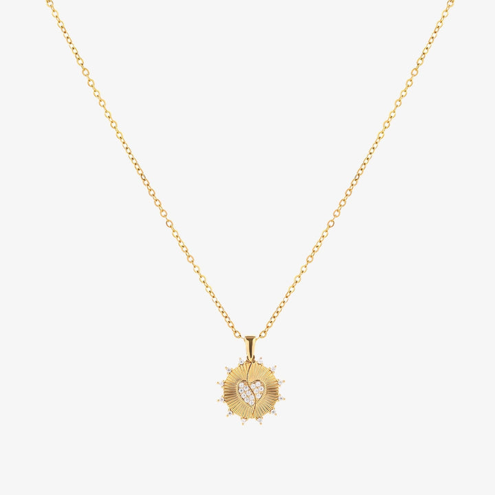 Collier amour rayons de soleil | Or