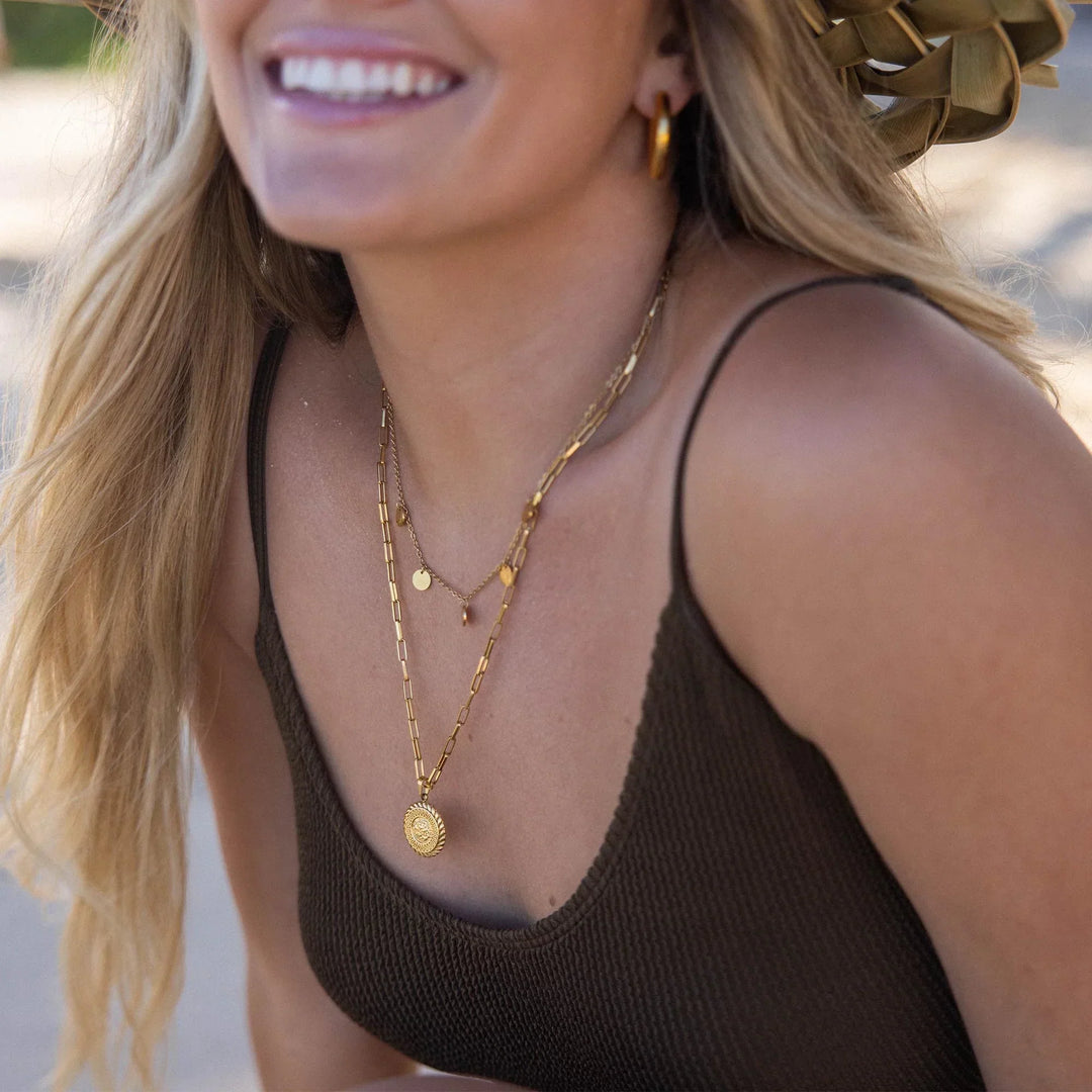Collier Bouddha coloré | Or