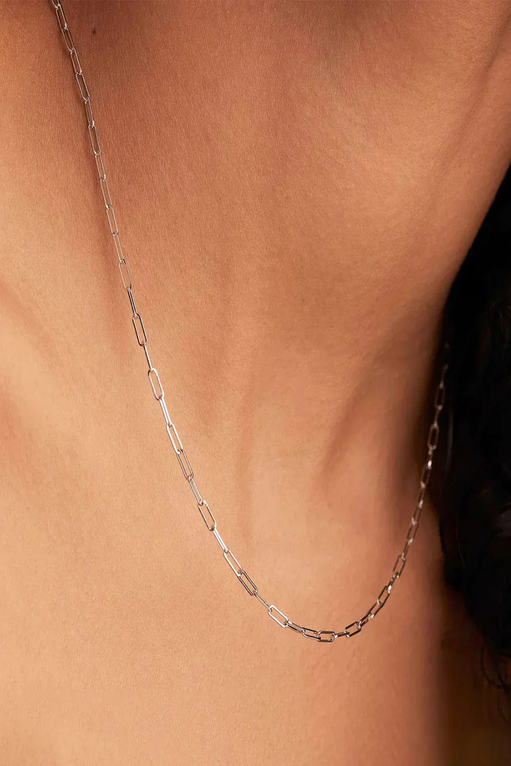 Collier chaîne élégant Archen | Or blanc