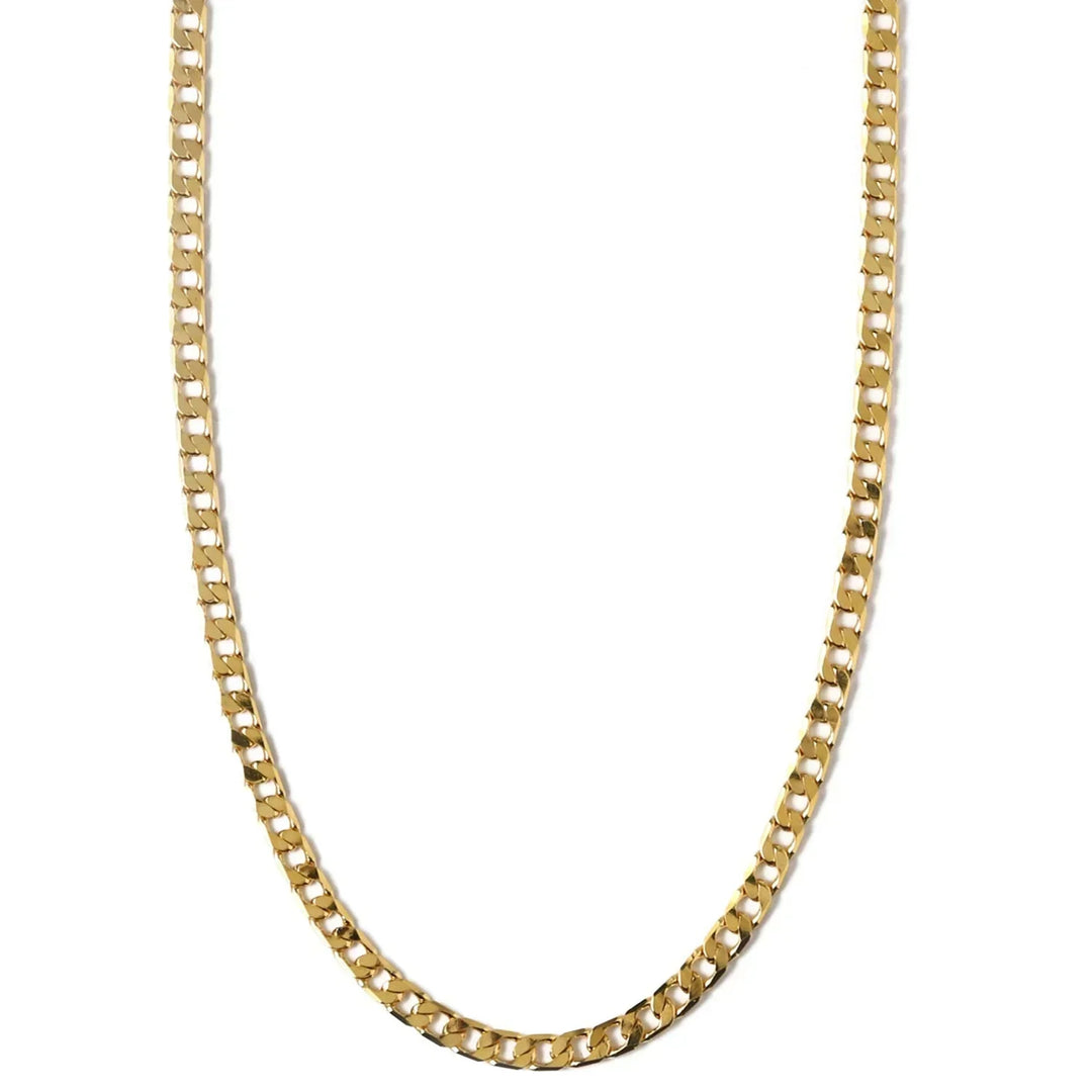 Collier chaîne à maillons Plat | Or blanc