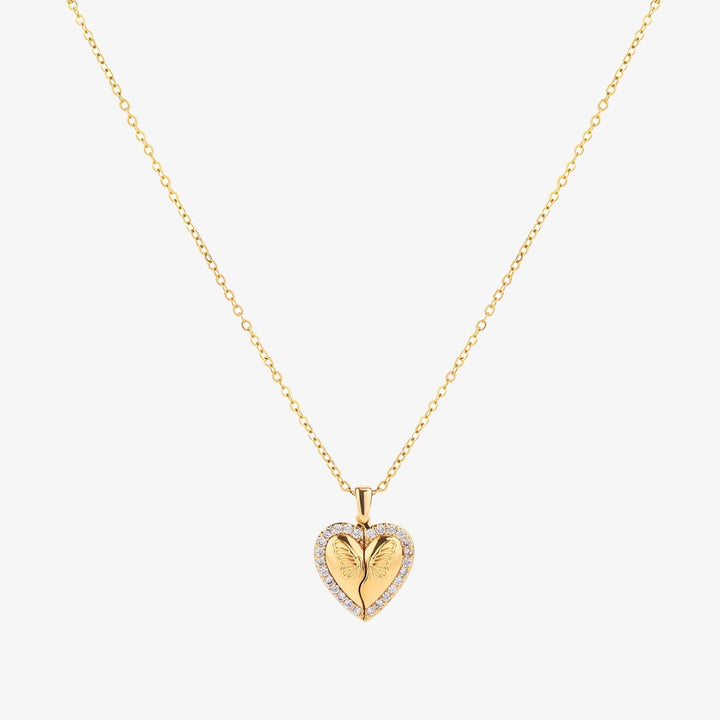 Collier cœur papillon | Or