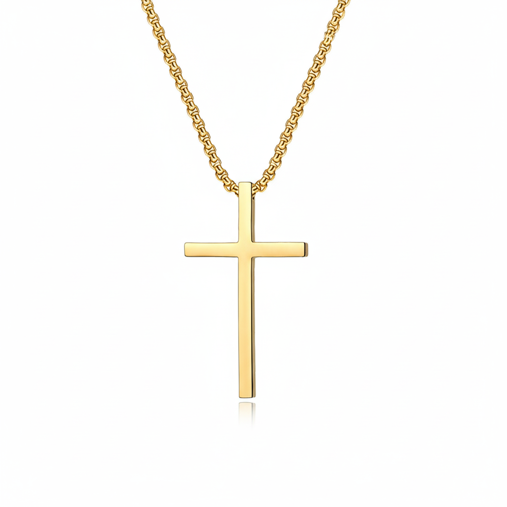 Collier croix avec monture | Or