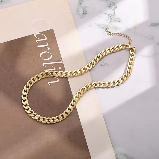 Collier cubain à gros maillons | Or