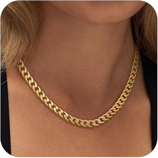 Collier cubain à gros maillons | Or