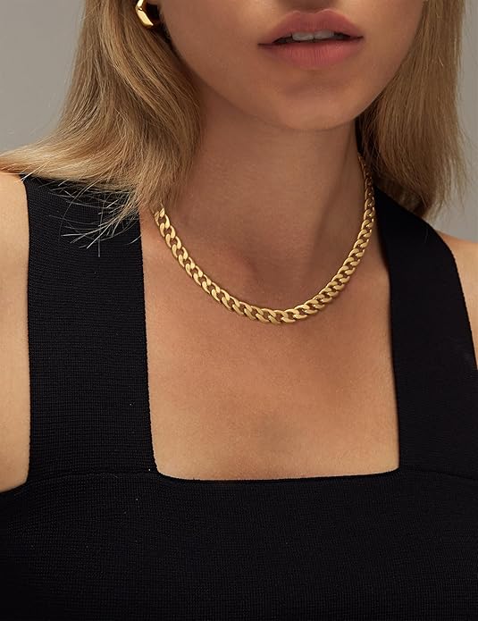 Collier cubain à gros maillons | Or