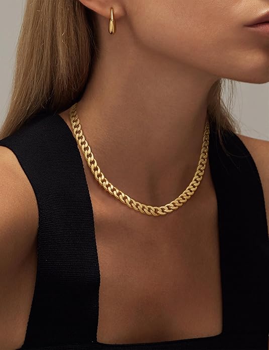 Collier cubain à gros maillons | Or