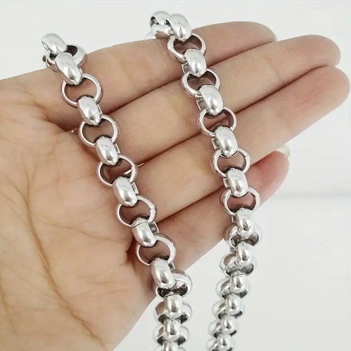 Elegantný ručne vyrobený náhrdelník z nehrdzavejúcej ocele | Striebro