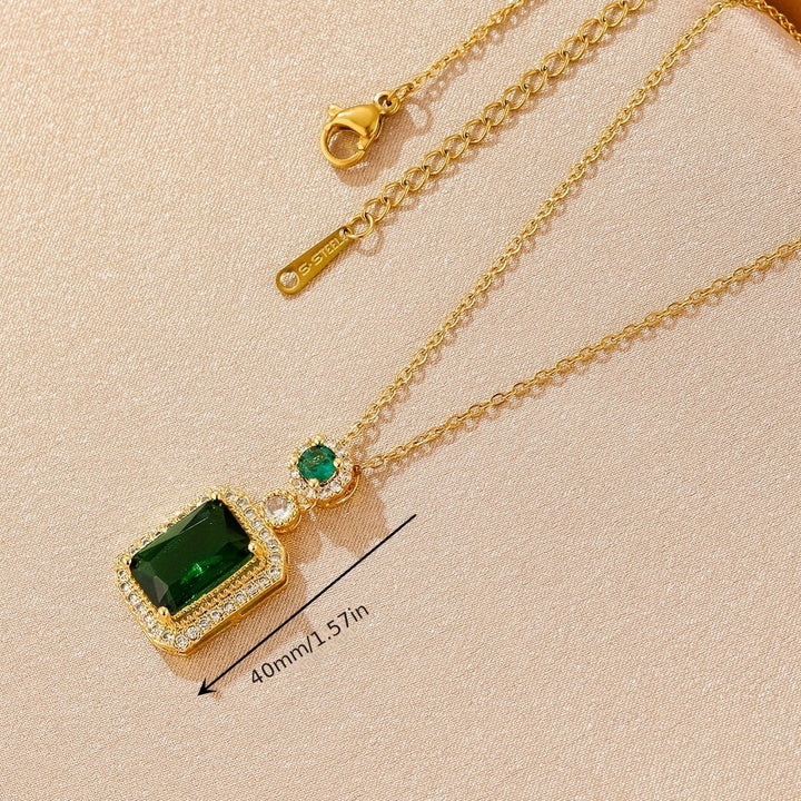 Collier Greta avec pierre d'émeraude | Or