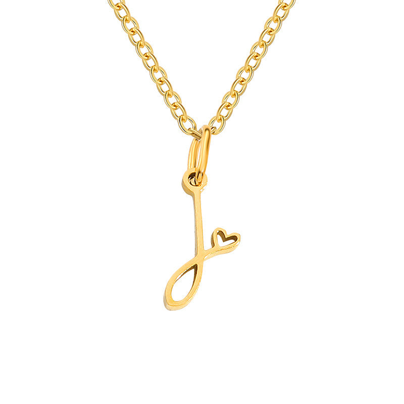 Collier initial coeur | Or