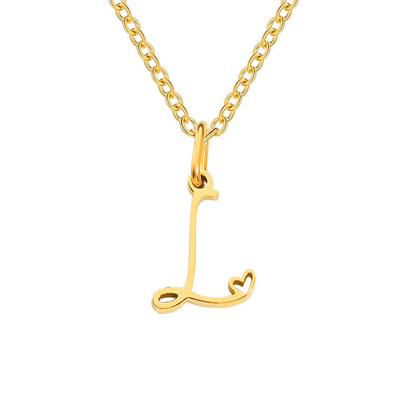 Collier initial coeur | Or