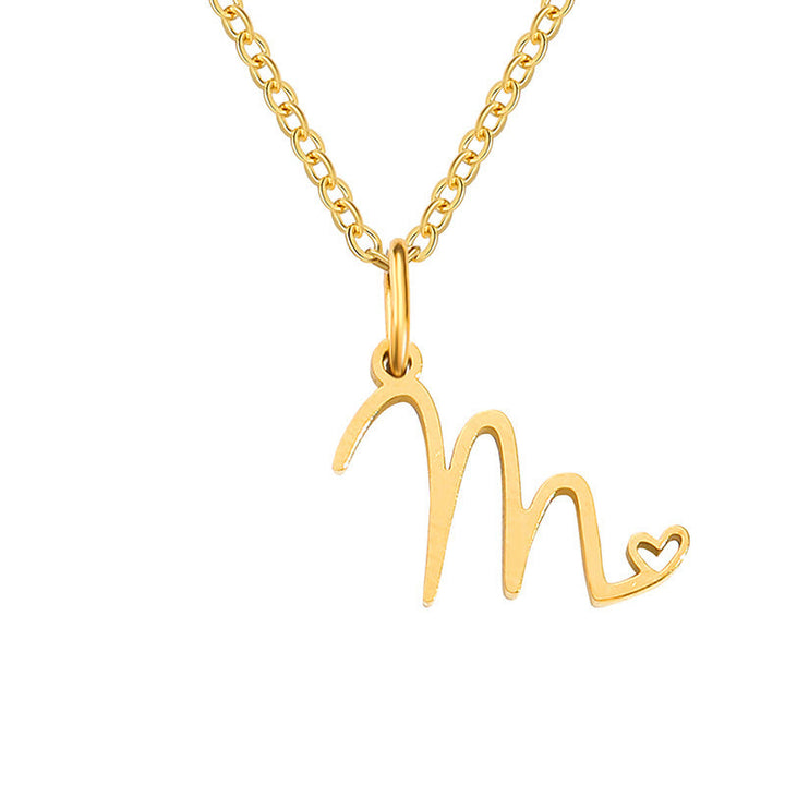 Collier initial coeur | Or