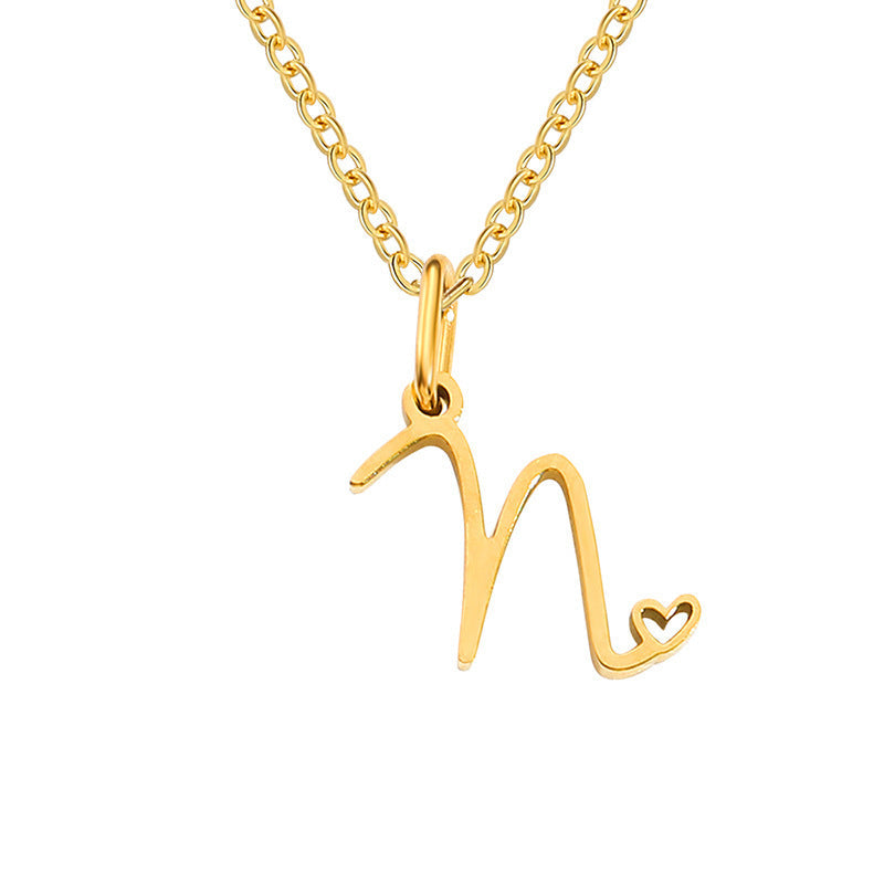 Collier initial coeur | Or
