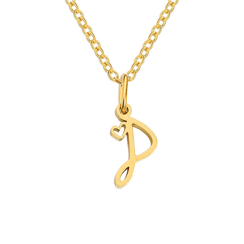 Collier initial coeur | Or
