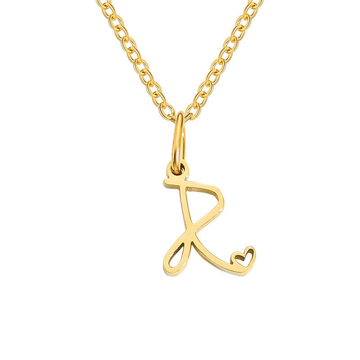 Collier initial coeur | Or
