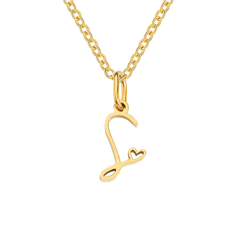 Collier initial coeur | Or