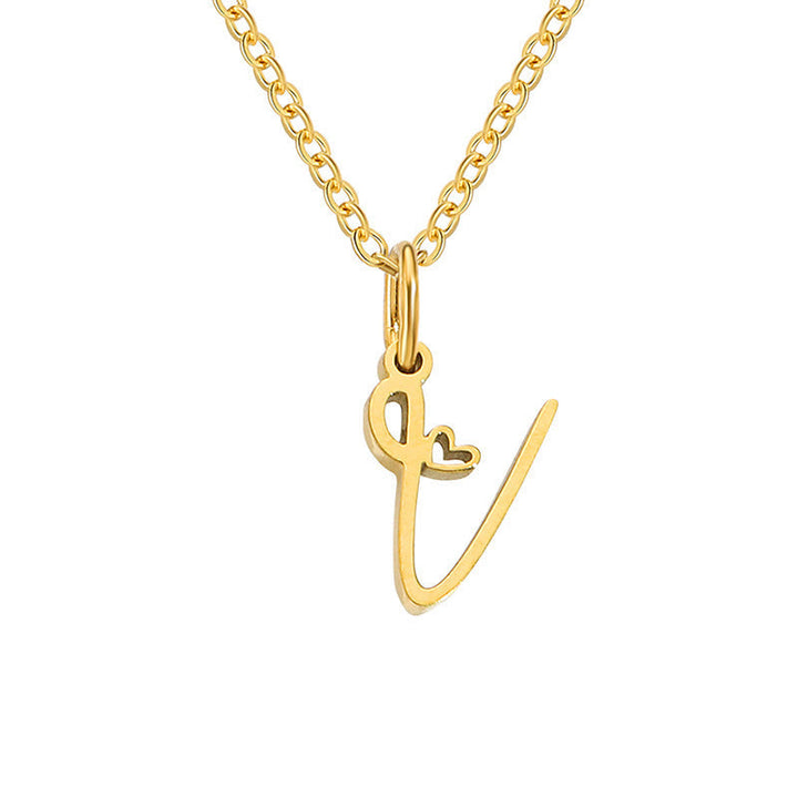 Collier initial coeur | Or