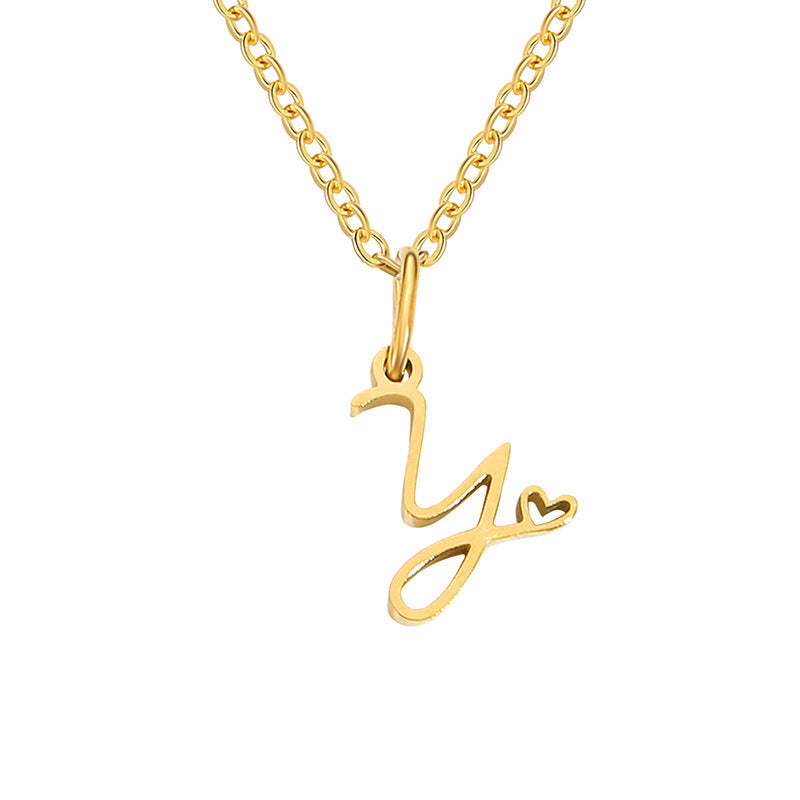 Collier initial coeur | Or