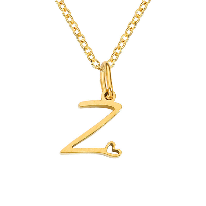 Collier initial coeur | Or