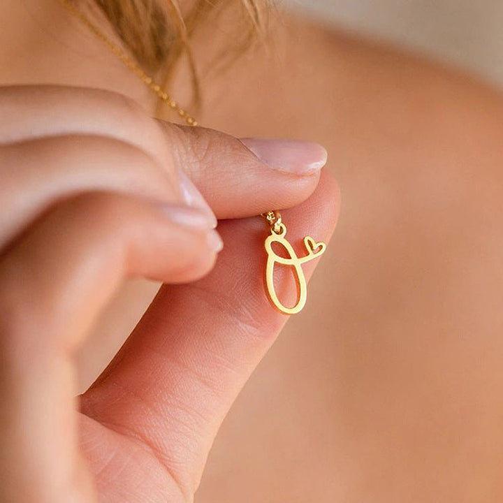 Collier initial coeur | Or
