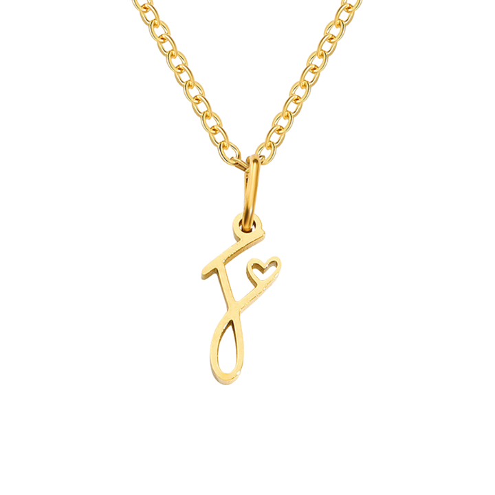 Collier initial coeur | Or