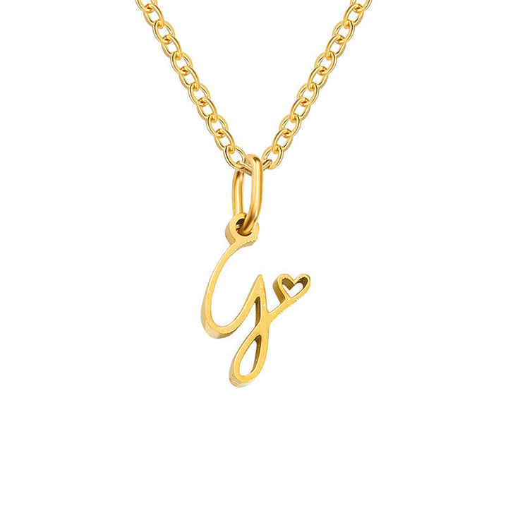 Collier initial coeur | Or