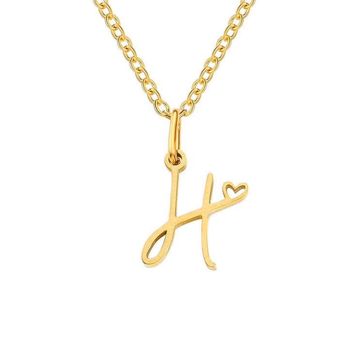 Collier initial coeur | Or