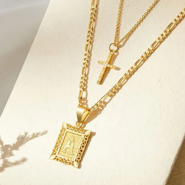Collier initial croisé | Or